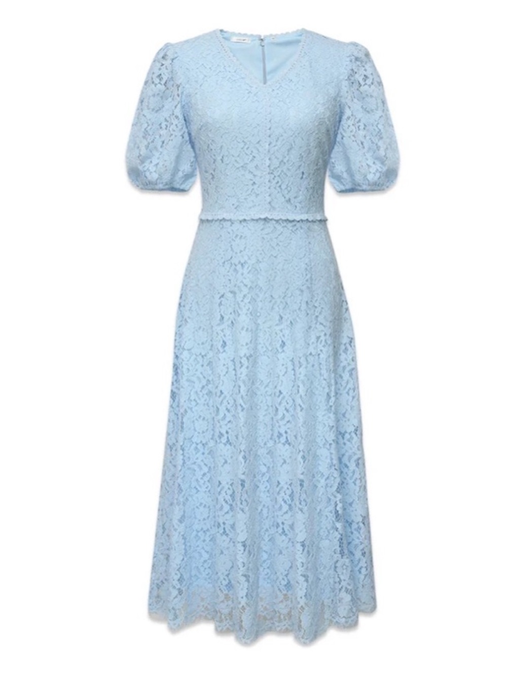 Luxelim Carolina Lace Midi Dress in Light Blue